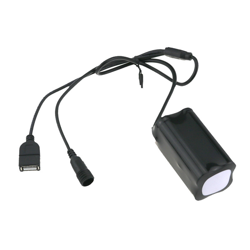 8.4V DC+USB Connector Battery 6400mAh 4x18650 Rechargeable Battery Pack Bike Bicycle Lights Battery Pack