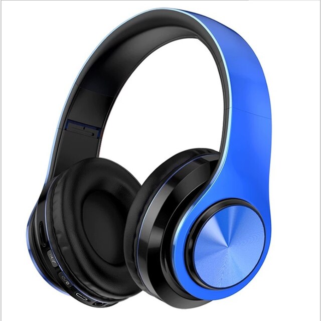 LISM Wireless Headphones - Bluetooth 5.1 - Deep Bass Stereo - TF Card Support - HIFI Sound: Blue