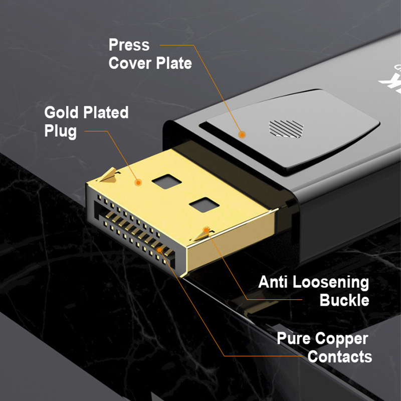 Adaptador 4K DP a HDMI macho a hembra, convertidor Displayport a HDMI, puerto de visualización a conector Compatible con HDMI para Monitor de PC