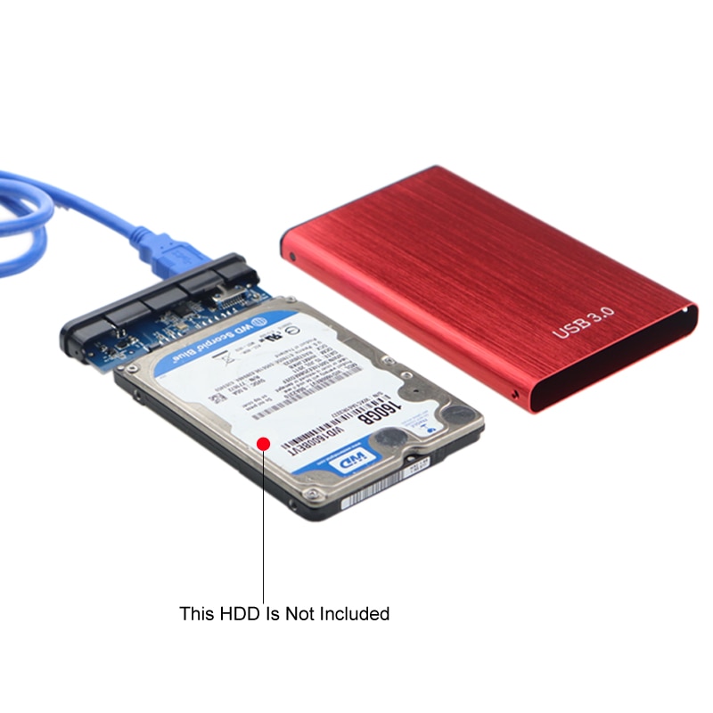 Aluminium Case Usb 3.0 Naar Sata Iii 2.5 "Externe Harde Schijf Behuizing Voor 7Mm En 9.5Mm 2.5 inch Sata Hdd/Ssd