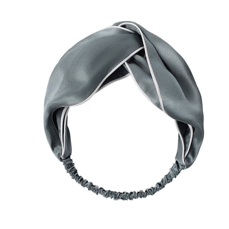 Suyareplsauna-Bandeau uni rose marine pour femme, véritable bandeau pour filles, accessoires pour cheveux, 100%: GRIS
