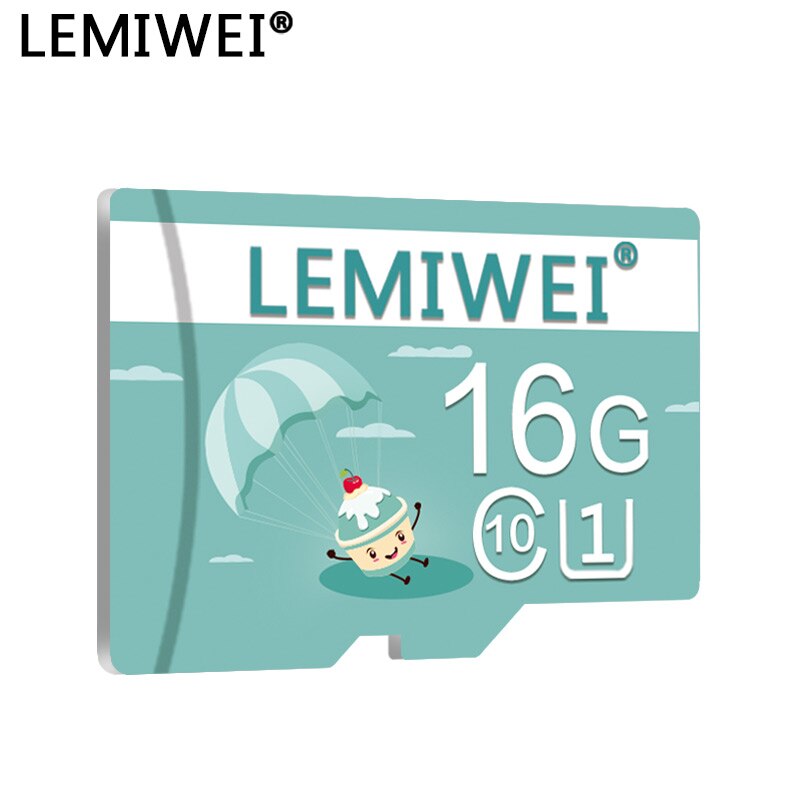 Lemiwei Memory Card 64GB 32GB Summer Ice Cream Class 10 U1 UHS-I Phone T Flash Card 16GB 8GB TF Card 128MB