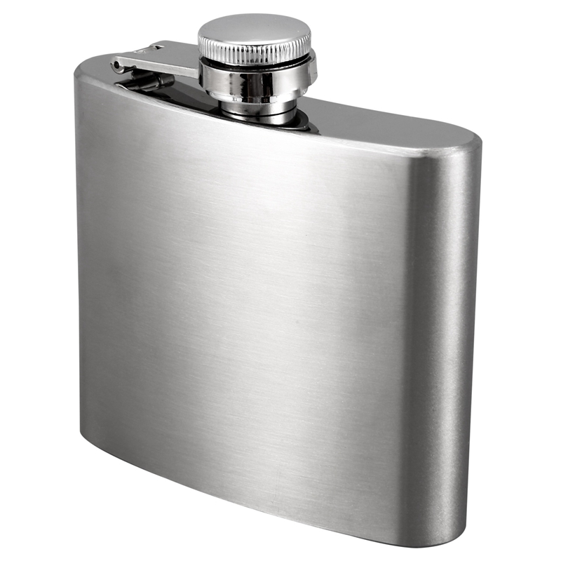 Stainless Steel Hip Liquor Whiskey Alcohol Pocket Flask Box + Funnel