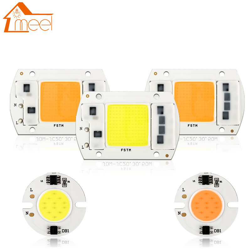 Cob led chip lampe 3w 5w 7w 10w 20w 30w 50w smarte ic lysperler 220v 240v diy til led pære projektør spotlight