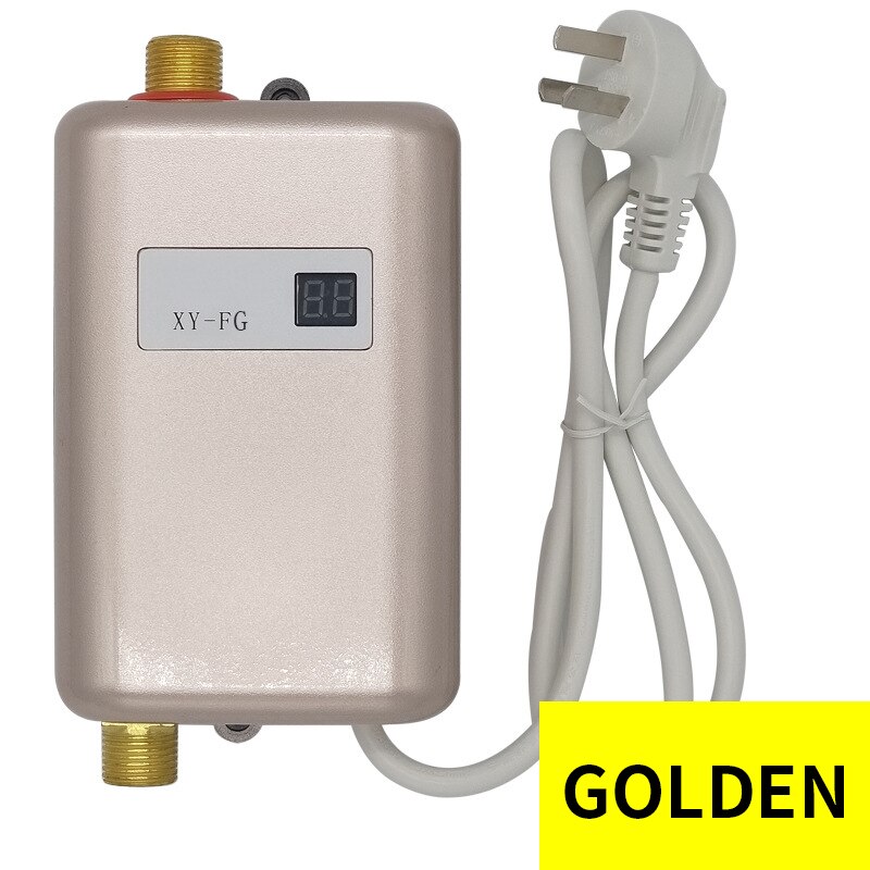 Instant mini kitchen water heater, household storage-free bath, constant temperature quick heating small electric water heater,: YELLOW / EU Plug