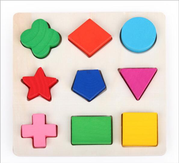 Laat de kinderen leren de geometrie van de educatief speelgoed puzzel