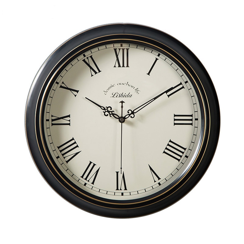 Grande montre murale Vintage américaine Horloge murale en métal salon silencieux rétro Shabby Chic horloges Horloge murale idées