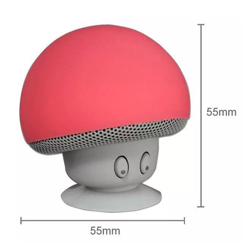 Cute Mini Wireless Bluetooth Speaker Rechargeable MP3 Player with Mic Waterproof Portable Stereo Bluetooth Mushroom For Phone PC