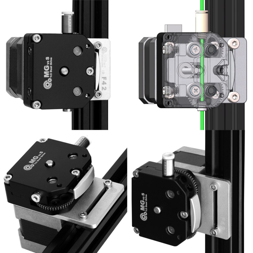 F2 Set OMG V2S Extruder Full Metal Dual Drive 2times Powe Extrusion For ENDER Upgrade Direct