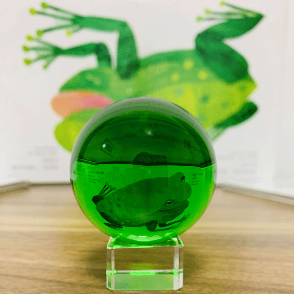 50/60# Green Crystal Glass Ball Magic Ball For Photography Paperweight Fengshui Home Office Decor Table Ornament Kid Favor