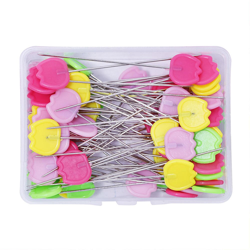 50Pcs/Box Patchwork Tulip Pins Positioning Needle Sewing Marker Needle Dressmaking Pins DIY Handmade Make Garment Accessory: Default Title