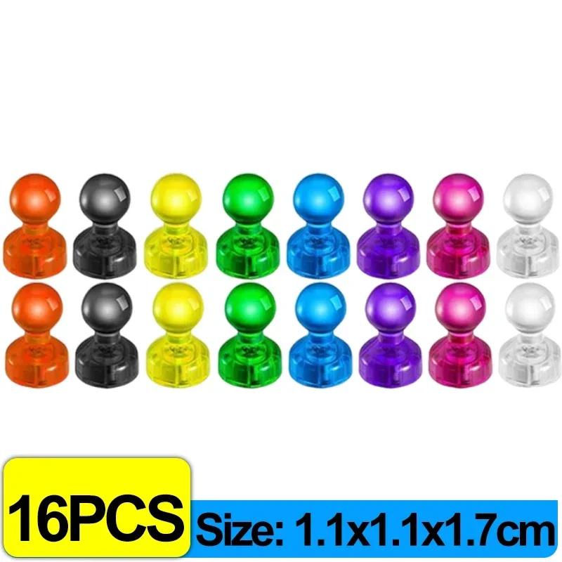 Magnet Pushpin Strong Neodymium Magnetic Thumbtack Refrigerator Sticker Kitchen Home Office Map Magnets Cone Push Pins: Orange