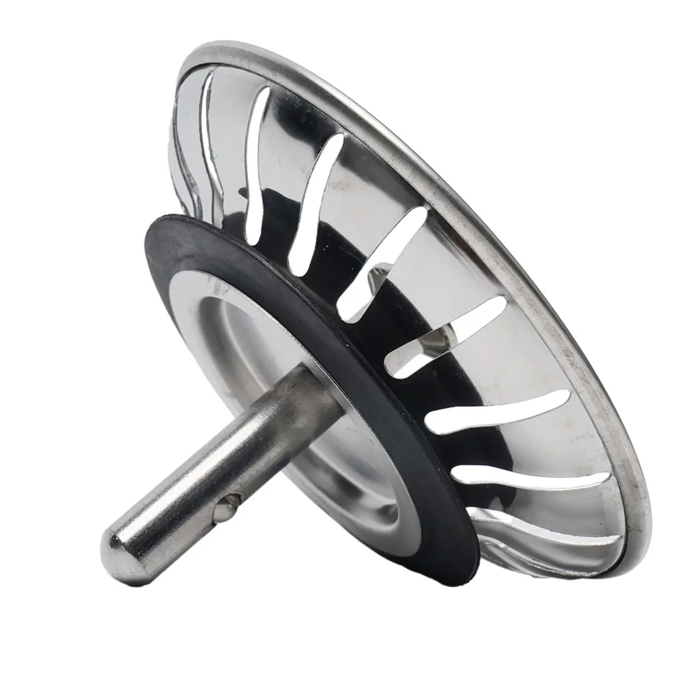 Keukenfilter Afvalplug Roestvrijstalen gootsteenzeef Afvalafvoerplug 80 mm Betrouwbaar en langdurig