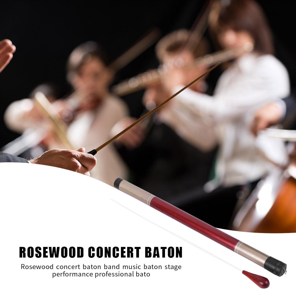 Baton Delicate Texture Wear-resistant 38.3cm Rosewood Music Conductor Baton Portable Music Director Conducting Batons