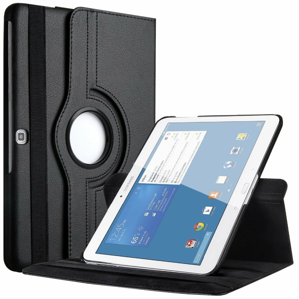 Dla Samsung Galaxy Tab 4 10.1 cal T530 T531 T535 SM-T530 SM-T535 Tab4 Tablet 360 obracanie przypadku klapki skórzane pokrywy Funda Capa