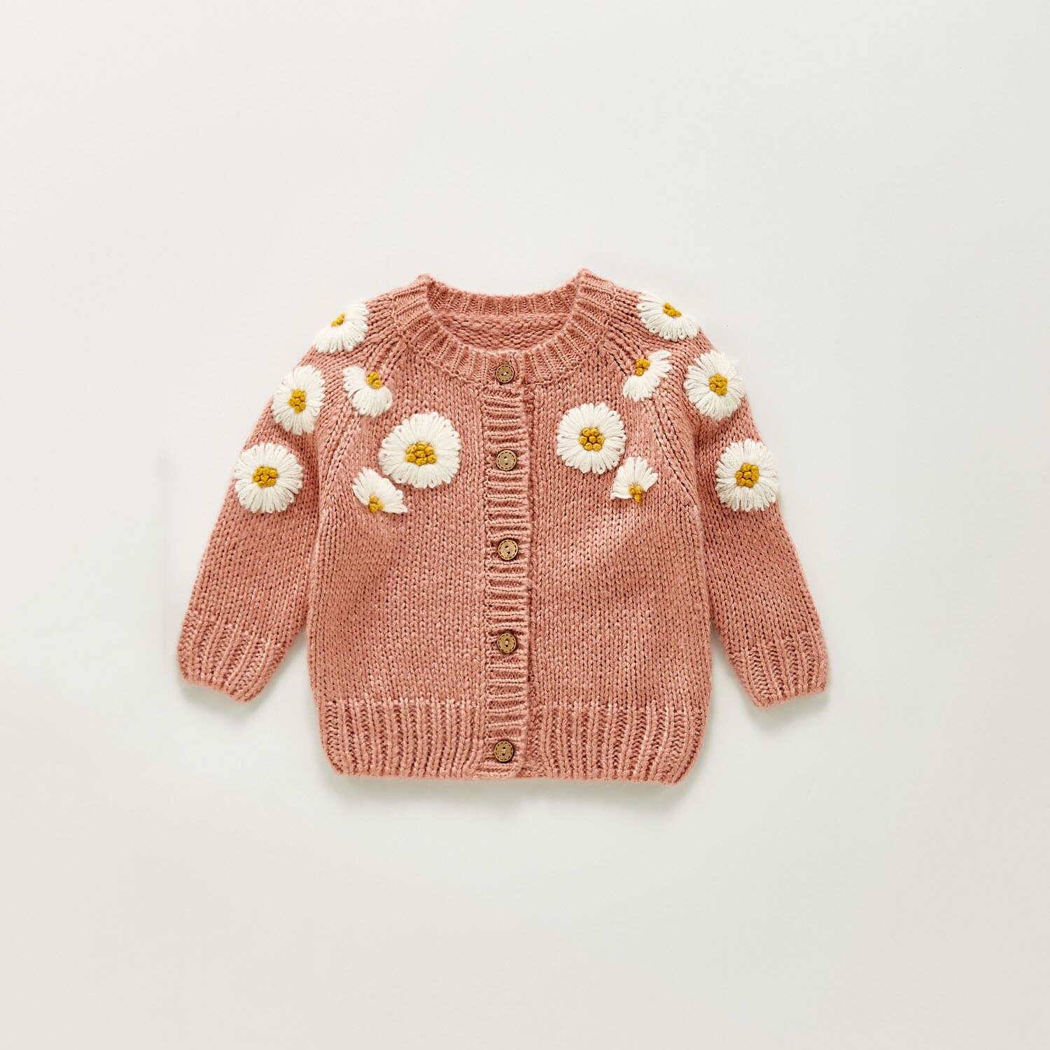 Herfst Baby Kleding Daisy Borduren Peuter Meisjes Truien Casual Baby Vesten Jassen