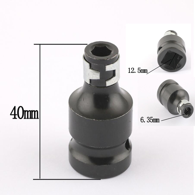 2sets Wrench Socket Adapter Spanner Set Socket Set Drive Converter Impact Tool 1/2 Inch Square To 1/4 Inch Hex Ratchet Socket