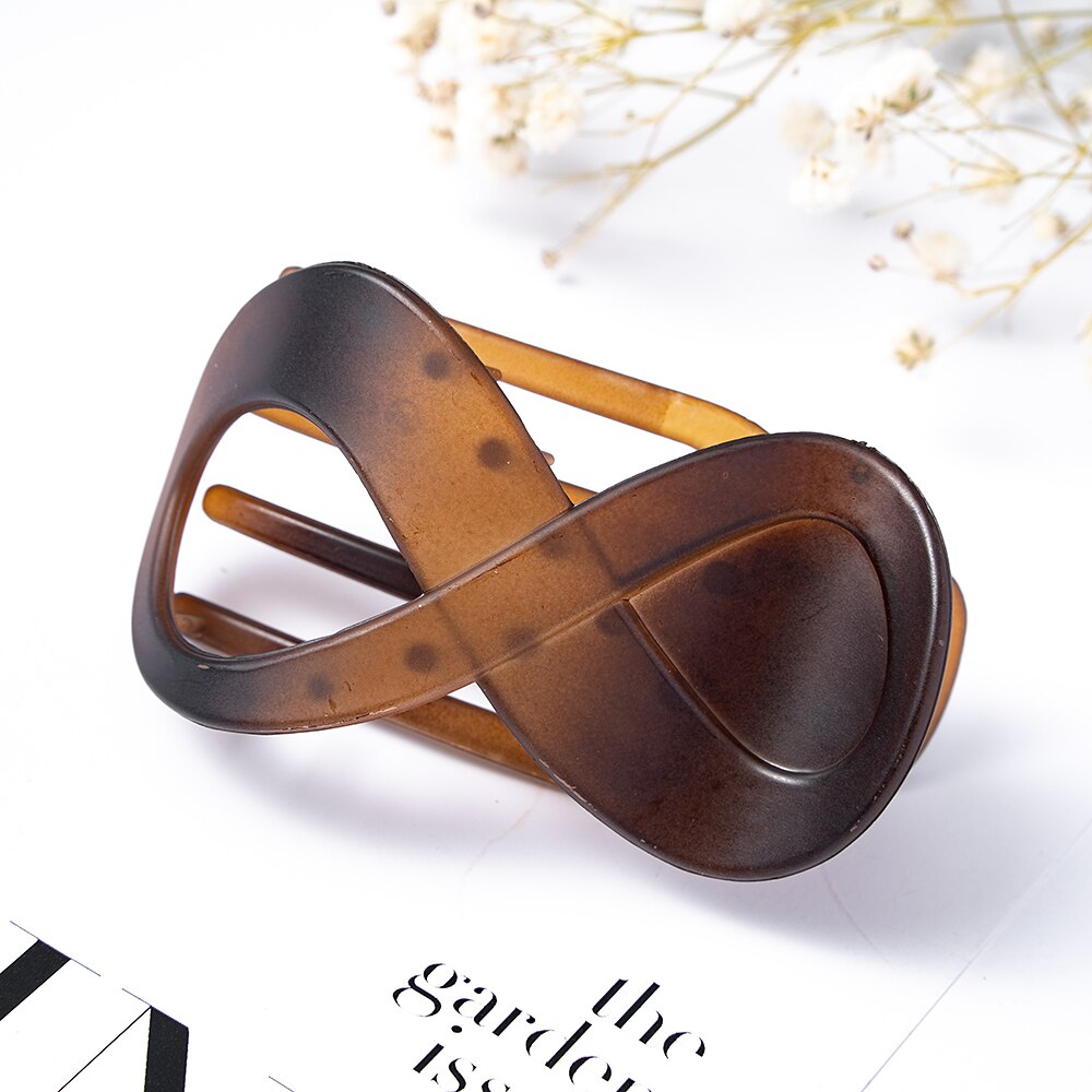 Pince à cheveux en plastique sans couture, griffe en bec de canard, grande pince à cheveux pour femmes et filles, épingles à cheveux simples, outils de coiffure, accessoires pour cheveux: BLEU CIEL