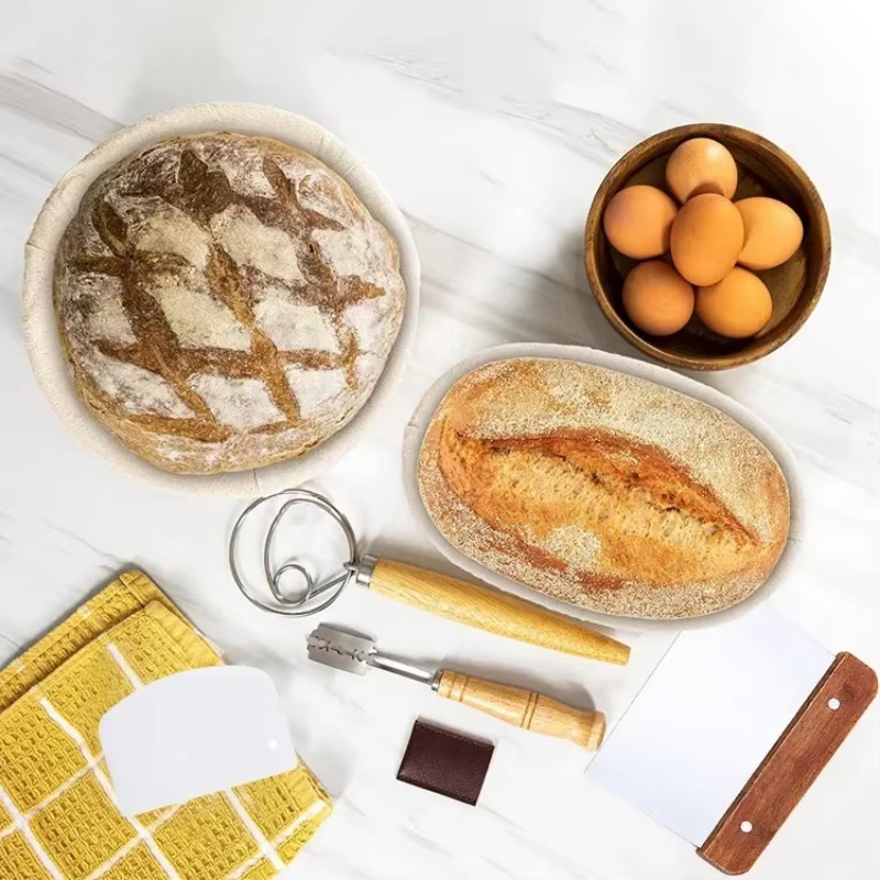 Cesta a prueba de pan, juego Banneton o herramientas para pan, cesta de mimbre Natural opcional, fermentación de masa, cesta para pan, utensilios para hornear