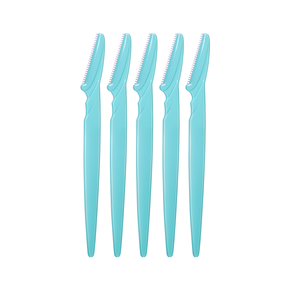 ANNAFRIS 5/10/15 Stuks Wenkbrauw Trimmer Blade Scheerapparaat Draagbare Gezicht Scheermes Ontharing Snijders Veiligheid vrouw Eye Brow Vormgeven Mes: Zwart & Zilver