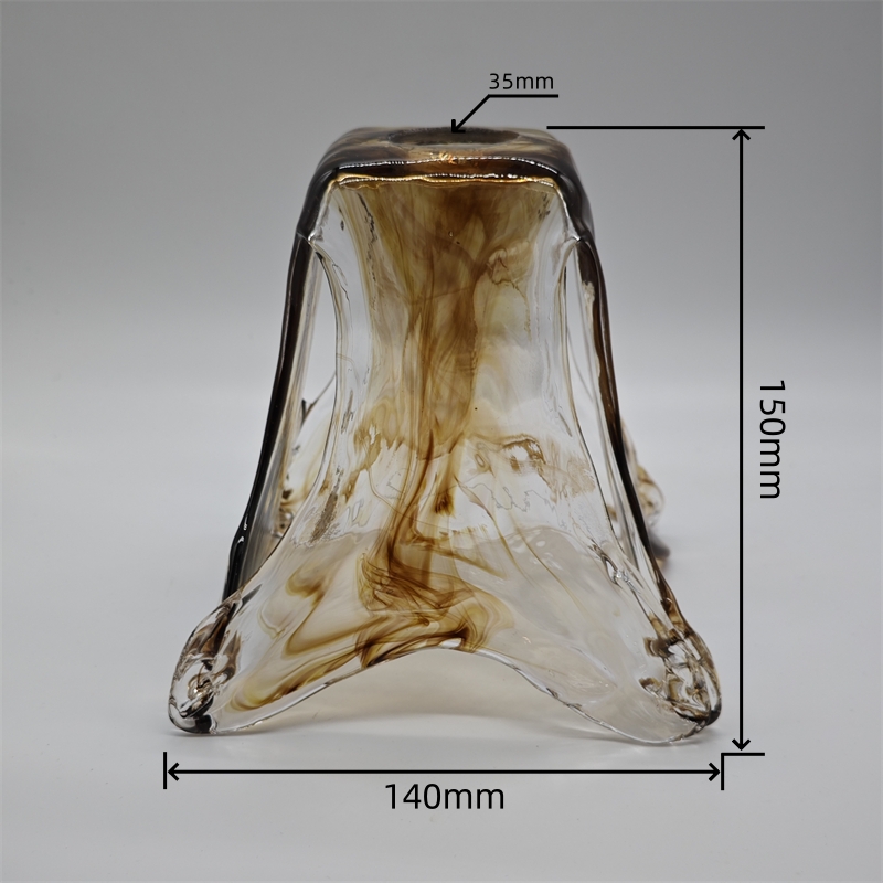Glas Lampen schirm gepaart mit allen Kupfer Lampen kopf mit Schalter DIY Pendel leuchte Lampen schirm verdickt transparentes Braun glas: Brown