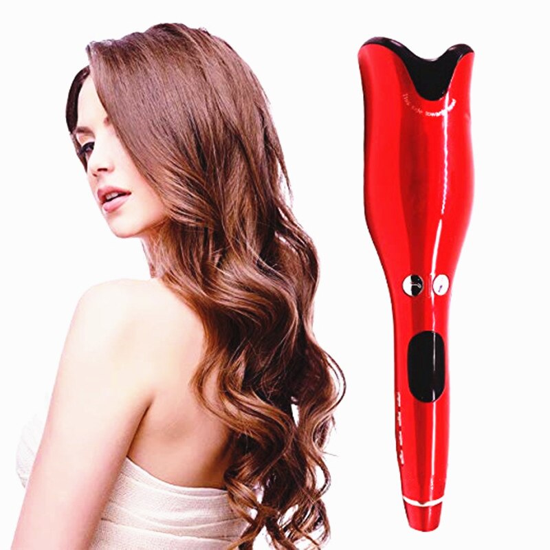 Cheveux professionnels Air Spin Curl 1 pouce en céramique rotatif électrique Air Spin bigoudis fers à friser automatiques: Bleu / L'UA