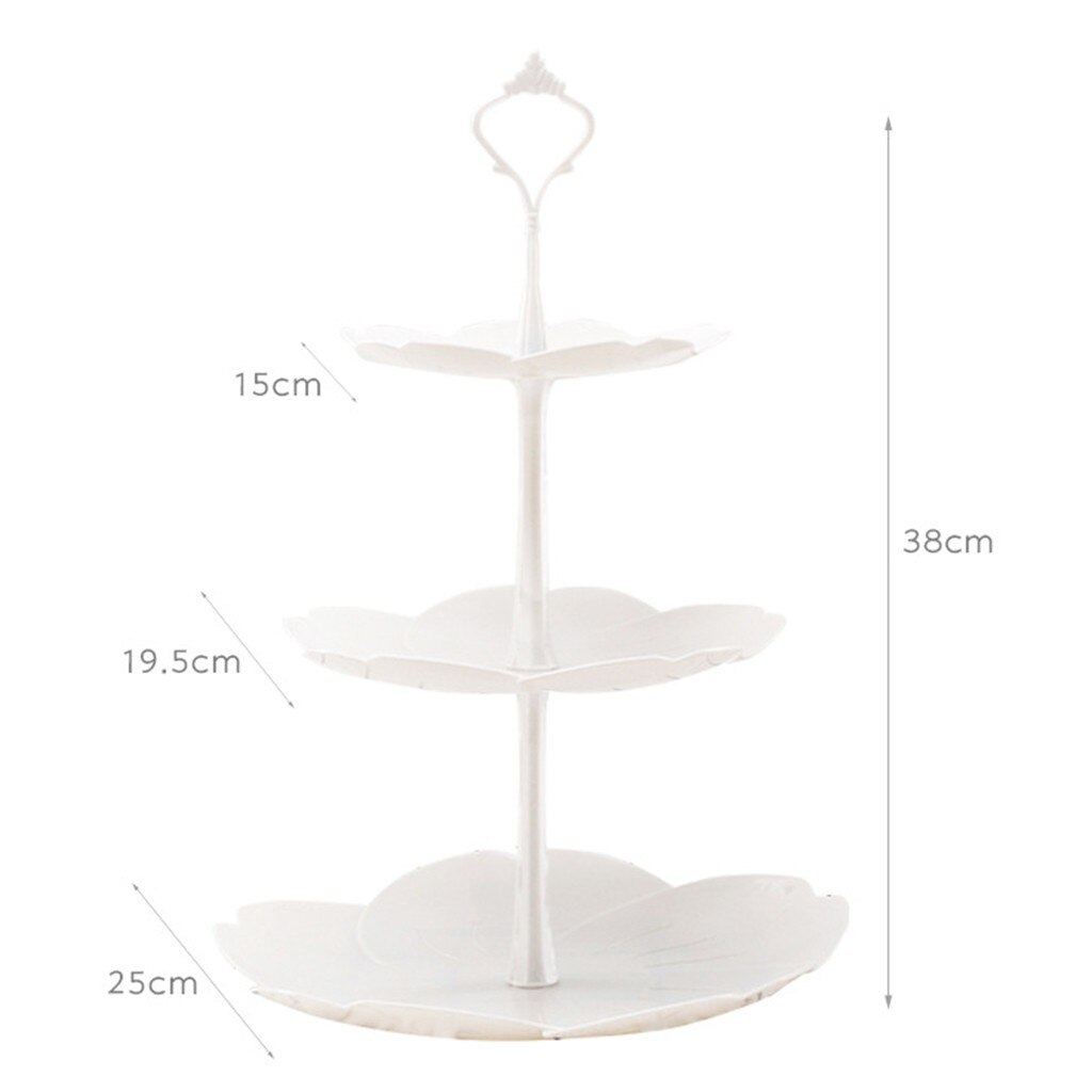 Metal Cake Holder Cake Stand 3 Tier Hardware 3Tier Crown Metal Cake Plate Stand Fitting Party Gold Kitchen Baking Accessory: C