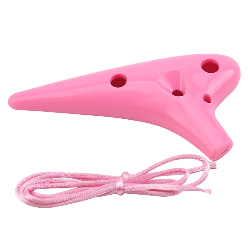 freundlicher Musical Instrumente Für Anfänger 12 See Kunststoff Haushalt freundlicher Früer Bildung Musik Alt Anti Herbst Ocarina: Rosa