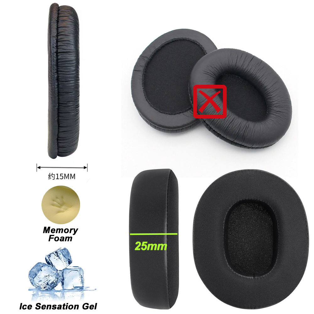 Øretelefonpuder til sennheiser  hd457 hd447 hd497 hd202 hd203 hd212 hd65 tv udskiftelige ørepuder hovedtelefoner ørekopper memory
