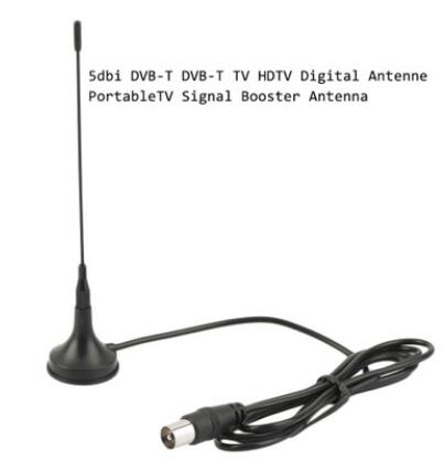 Portable Stick TV Antenna Indoor Outdoor Digital HD Freeview Aerial 5dBi 50 Mile VHF(172-240Mhz) \ UHF(470-860Mhz)
