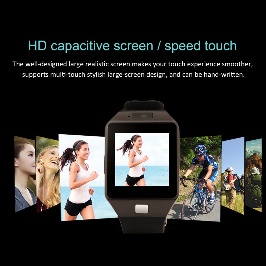 Montre intelligente Dz09 or argent Smartwatch montres pour Android et ios caméra montre