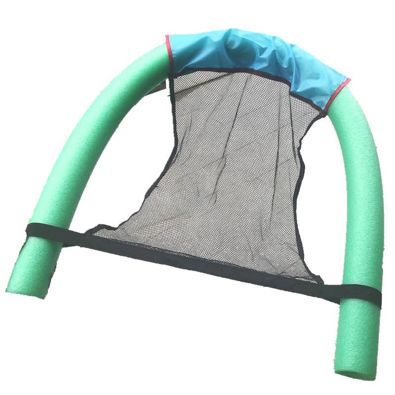 Silla flotante de natación para chico, asiento de cama para adulto, flotador de agua, anillo ligero de playa, Red de fideos, accesorios de Piscina: green