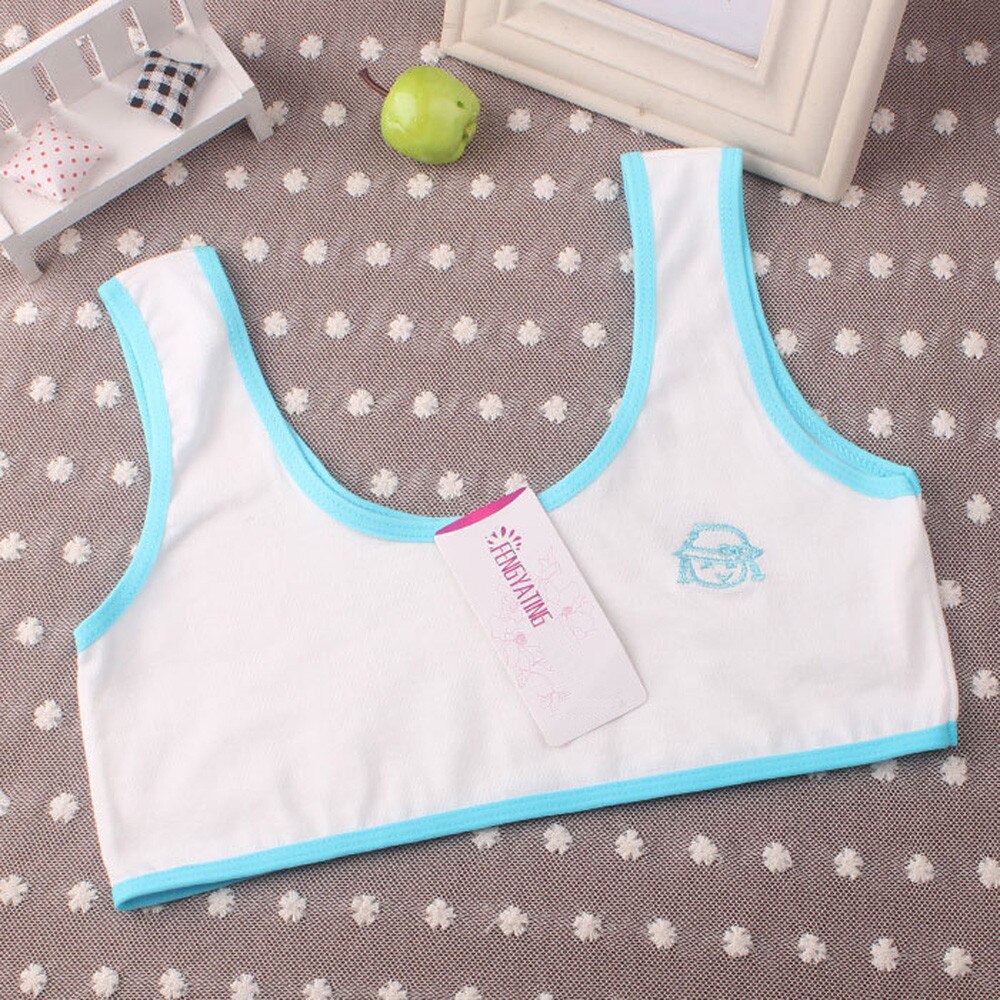 Lovely Baby Girls Tanks Printing Underwear Bra Vest Cotton Children Underclothes Sport Undies Camisoles 1220