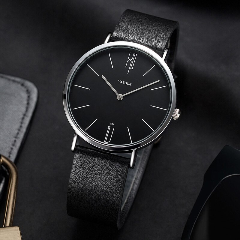 Reloj YAZOLE de lujo para hombre, relojes de pulsera de cuarzo de cuero, reloj de negocios para hombre, reloj de pulsera informal para hombre, reloj Masculino