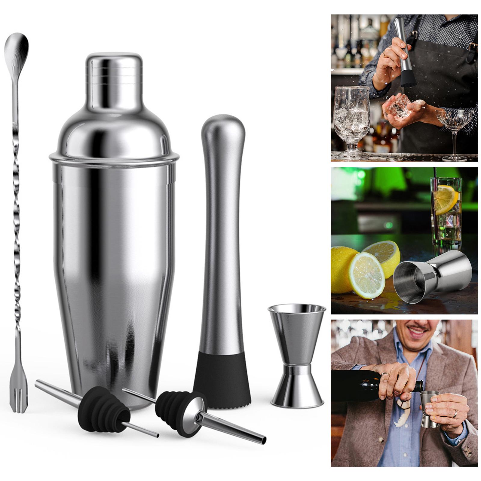 Stainless Steel Cocktail Shaker Ice Crusher Drink Making Pro Cocktail Set for Martini
