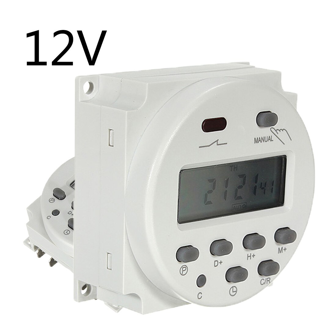 LCD Digitale 220 v AC 7 Dagen Programmeerbare Timer Schakelaar Met UL vermeld Relais Binnen En Countdown Time Functie: 12V