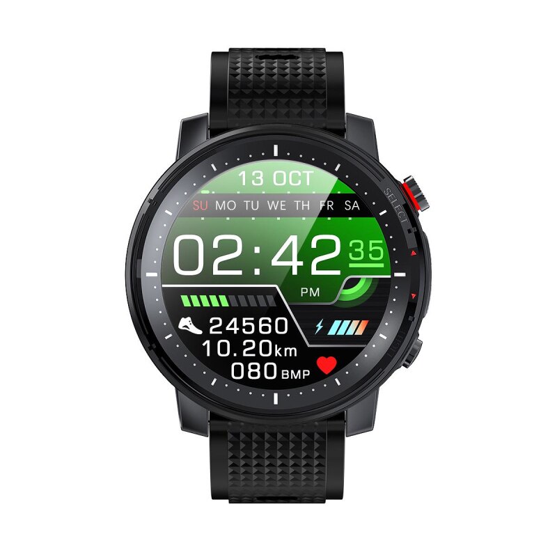 L15 Smart Horloge Mannen IP68 Waterdichte Smartwatch Met Ecg Ppg Bloeddruk Hartslag Sport Fitness Full Touch Screen Smartwatch: black