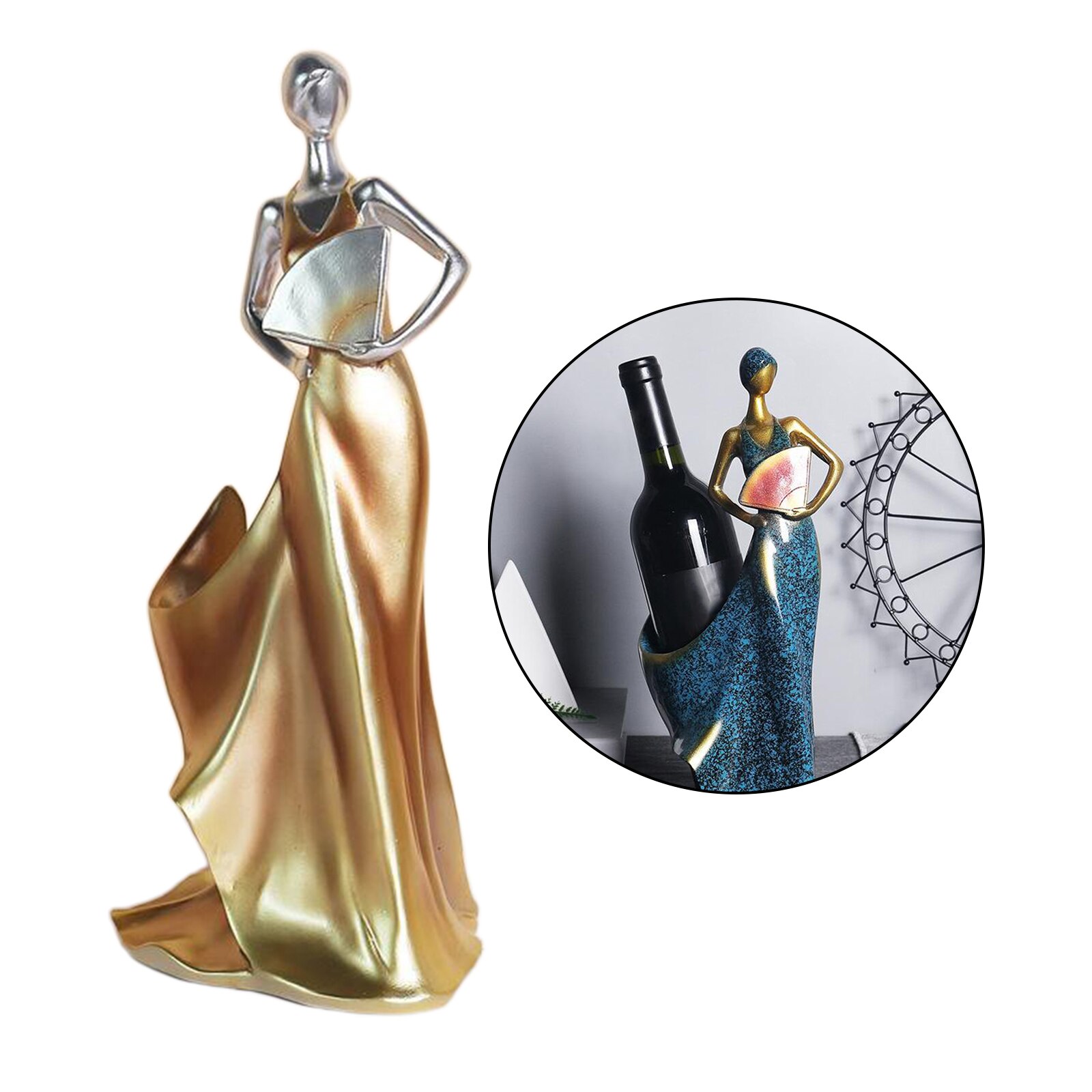 Centrotavola da tavolo moderno da donna con portabottiglie per vino