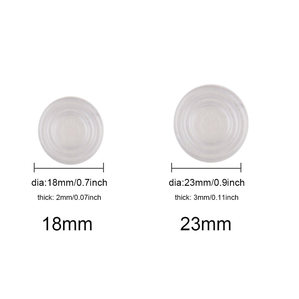 50pcs Round Small Clear Glass Table Top Bumpers Anti Slip Threaded Easy Use Accessories Soft Home Hardware Furniture Pads