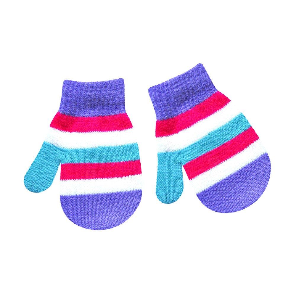 Infant Baby Cute Multicolor Print Girls Boys Of Winter Warm Gloves