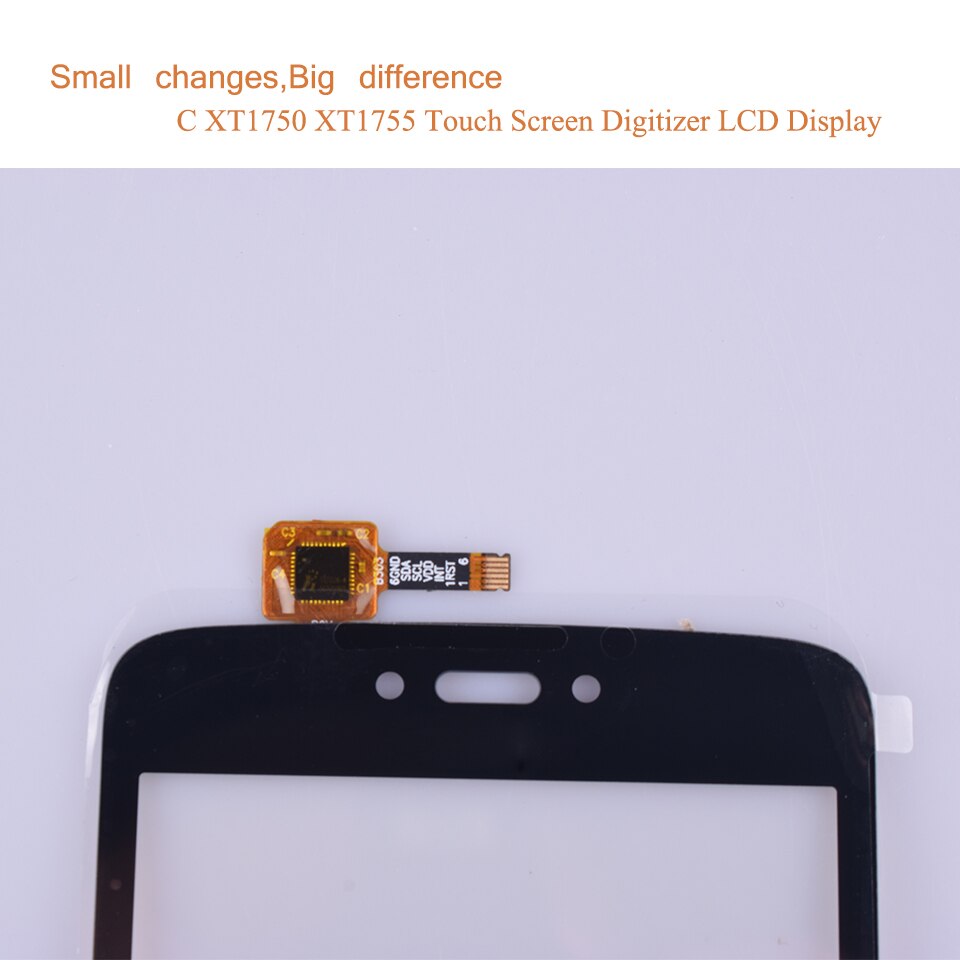 10 unids/lote 5,0 "para Motorola Moto C Touch XT1750 XT1755 XT1754 XT1756 pantalla táctil digitalizador frontal Panel Sensor negro