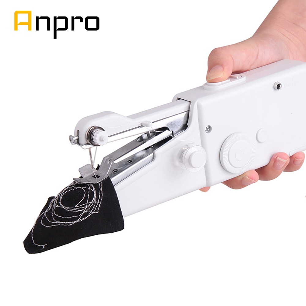 Anpro Handheld Mini Naaimachine Draagbare Huishoudelijke Snoerloze Elektrische Stitch Tool voor Snelle Reparaties DIY Home Reizen Stiksels