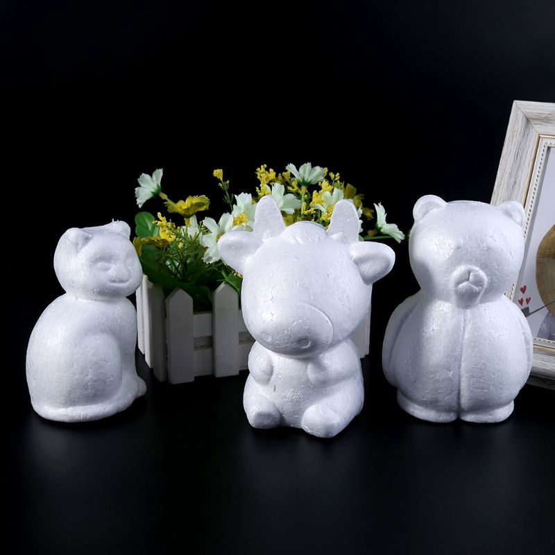 Modellazione Animali Bianco A Forma di Palline di Polistirolo Polistirolo Espanso Mestieri per Il FAI DA TE Regali Di Natale Rifornimenti Del Partito di Nozze Decorazione