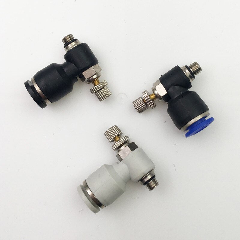 4mm 6mm 8mm To M3 M5 Air Speed Control Valve Hose Tube One Touch Air Pneumatic Pipe Fitting Push In Quick Connector
