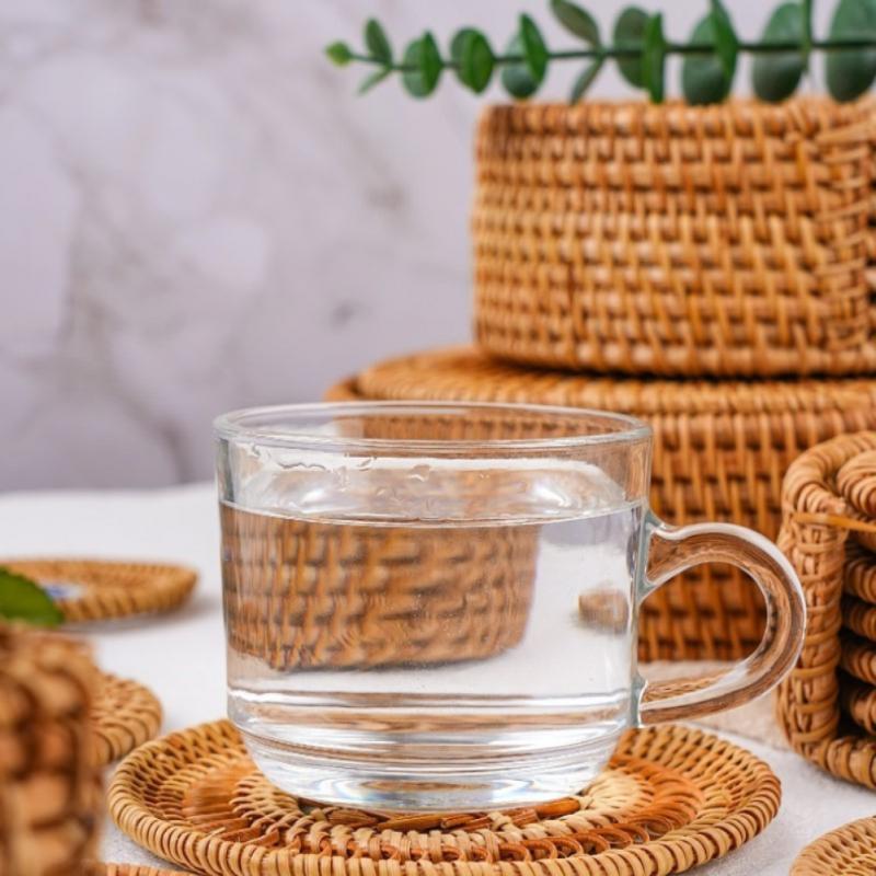 1Pc Herfst Rotan Hand-Woven Coaster Creatieve Eettafel Mat Kom Mat Pot Mat Ketel Mat Isolatie Pad mon-Slip Mat