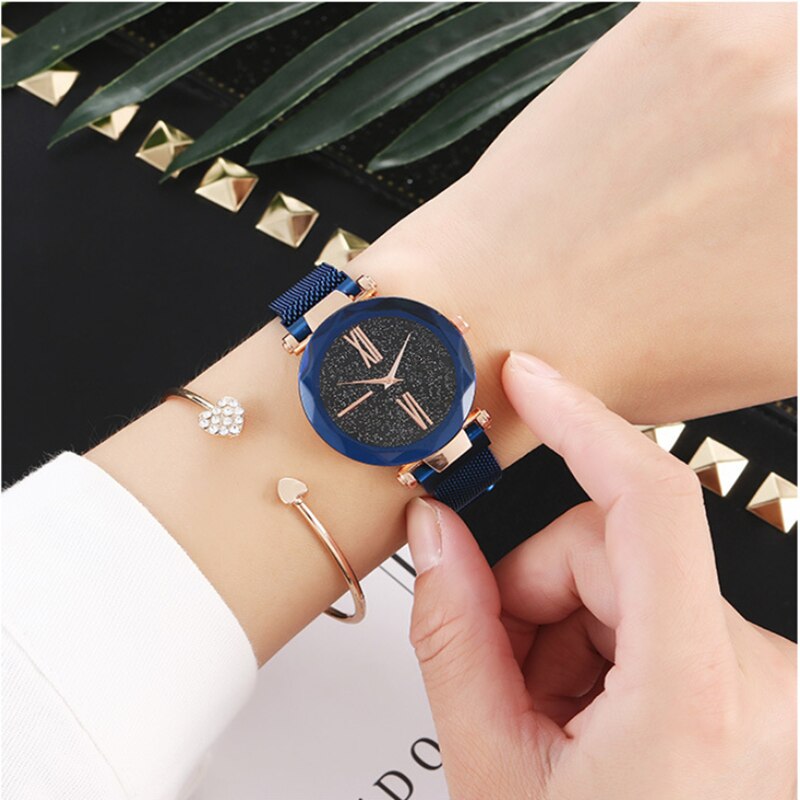 Luxe Dames Magnetische Sterrenhemel Klok Vrouwen Armband Horloges Diamond Vrouwelijke Quartz Horloges Relogio Feminino Zegarek Damsk