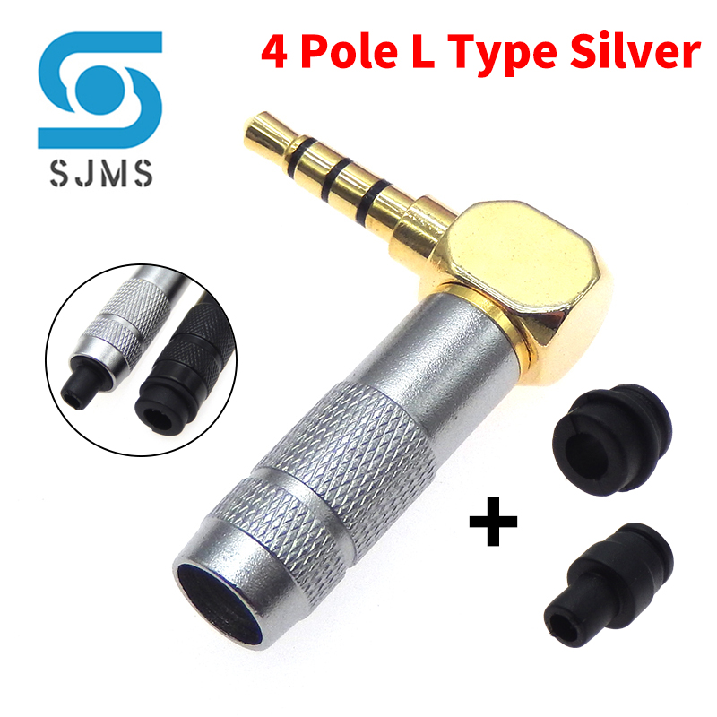 Vergulde Stereo Met Clip 3.5 Mm 3-polige 4-polige Reparatie Hoofdtelefoon Jack Plug Kabel Audio Plug Jack Connector Solderen Diy 6Mm: Ivoor / Onder 5 Stks