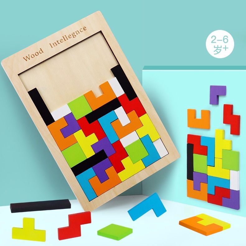 Giocattoli per bambini di educazione precoce puzzle per 1-2-3-6 anni figura building block perceive giocattoli di sviluppo dell&#39;intelligenza: Russian block