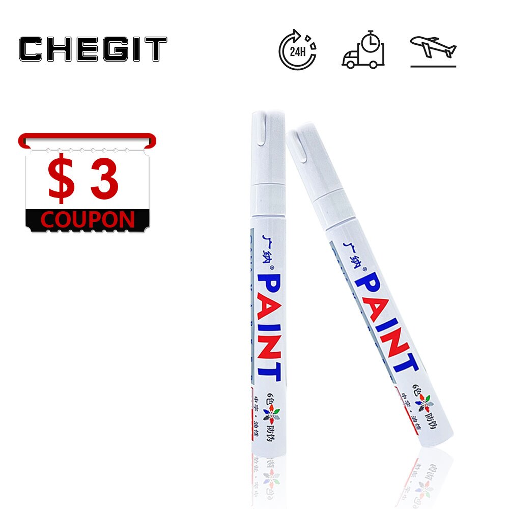 Stylo marqueur blanc de peinture de voiture avec graffiti, 6 couleurs, pour Volkswagen VW Polo Tiguan Passat B6 B7 B8 T5 T6 Golf UP Vento Arteon Touareg