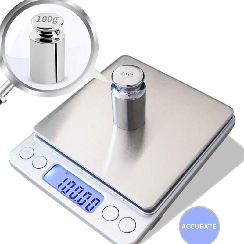 1 pièces Balance de haute précision Mini Balance de poche en plastique pour peser des bijoux en or
